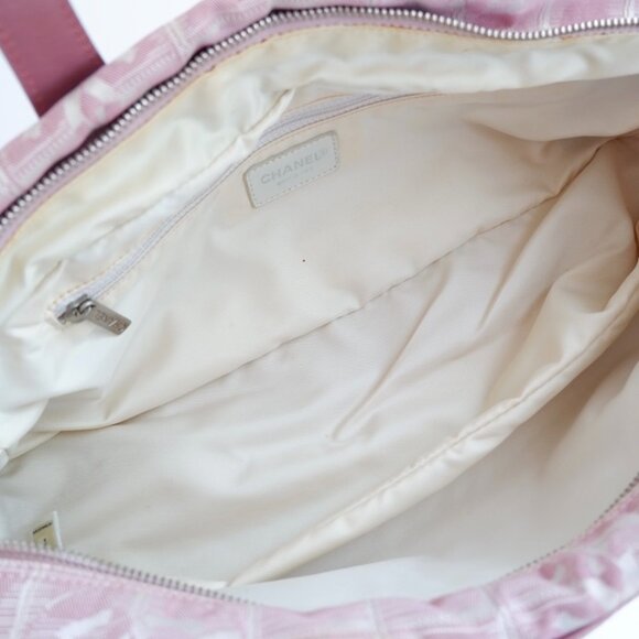 Authentic Preowned Chanel Pink Nylon New Travel Line Shoulder Bag - Picture 13 of 16